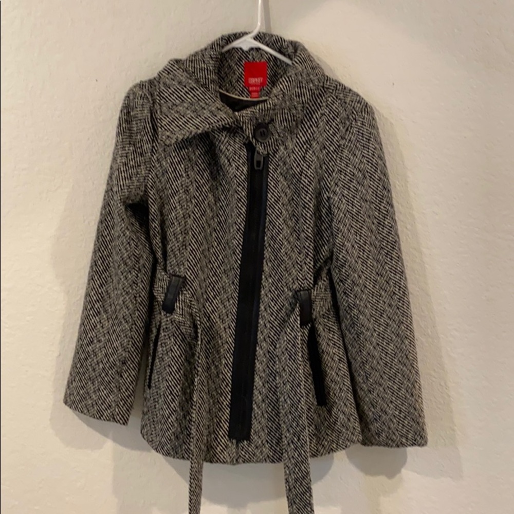 Herringbone Short Peacoat